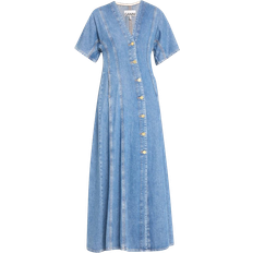 Ganni Circulose Future Denim Dress - Blue