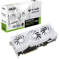 ASUS GeForce RTX 4070 Ti Super Grafikkort ASUS TUF Gaming GeForce RTX 4070 Ti SUPER BTF White OC Edition 2xHDMI 3xDP 16GB GDDR6X