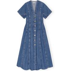 Ganni Dam - Långa klänningar Kläder Ganni Circulose Future Denim Maxi Dress - Mid Blue Stone
