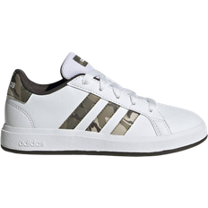 adidas Junior Grand Court 2.0 - Cloud White/Olive Strata/Shadow Olive