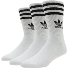 Adidas Bomull - Dam Strumpor adidas Mid Cut Crew Socks 3-pack - White/Black