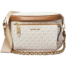 Michael Kors Slater Medium Signature Logo Sling Pack - Vanilla/Acorn