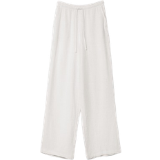 Stradivarius Loose Fitting Linen Blend Trousers - Ecru