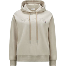 Moncler 46 Tröjor Moncler Embroidered Logo Hoodie - Beige