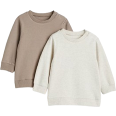 H&M Cotton Sweatshirts - Matte Pink/Light Pink