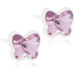 Blomdahl Butterfly Earrings - White/Purple