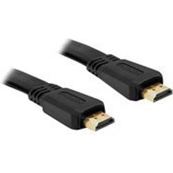 DeLock Flat HDMI - HDMI High Speed with Ethernet 2m