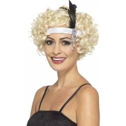 Smiffys White Satin Charleston Headband