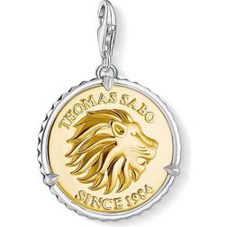 Thomas Sabo Disc Lion Charm Pendant - Gold/Silver