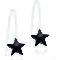 Blomdahl Star Pendant Fixed Earrings - White/Jet