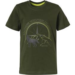 Regatta Kid's Bosley III Printed T-Shirt - Racing Green Wolf Print (RKT106-3B0)