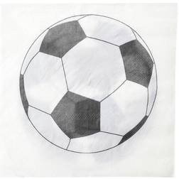 Paper Napkins Football Black/White 20-pack