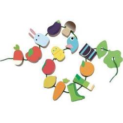 Vilac Wooden Beads Vegetables 14pcs