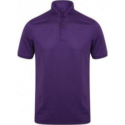 Henbury Stretch Microfine Pique Polo Shirt - Bright Purple