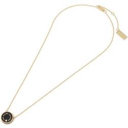 Marc Jacobs The Medallion Pendant - Black/Gold/Transparent