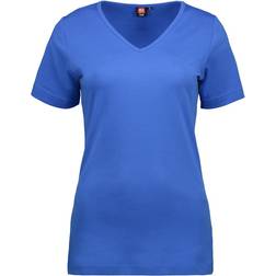 ID Ladies Interlock V-Neck T-Shirt - Azure