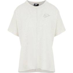 Nike Nsw Ss Earth Day Top - Oatmeal Heather/White