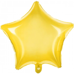 PartyDeco Foil Ballons Star 48cm Yellow