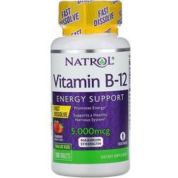 Natrol Vitamin B-12 Fast Dissolve, 5000mcg 100 tabs