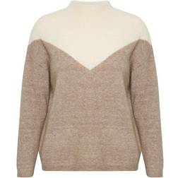 Part Two Mynte Knitted Pullover - Neutral Colorblock