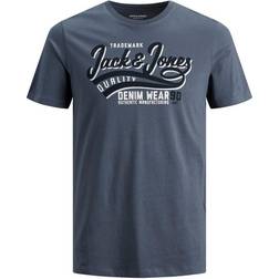 Jack & Jones Boy's Logo Print T-shirt - Blue/Grisaille (12190401)