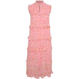 Part Two Parilla Midi Dress With Ruffles - Pink