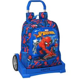 Spiderman "Skolväska med hjul Great Power Röd Blå (32 x 42 x 14 cm)