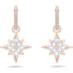 Swarovski Symbolic Star Hoop Earrings - Rose Gold/Transparent