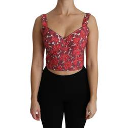 Dolce & Gabbana Women's Floral Brocade Cropped Top TSH4311 IT42