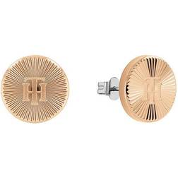 Tommy Hilfiger Carnation Monogram Stud Earrings - Gold