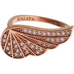 Nialaya Women's 925 Clear CZ Ring SIG19107-4 EU47 US4