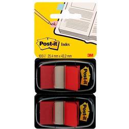 Post-It Index Röd, dubbelpack, 2x50 flikar, 6fp 6st