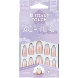 Elegant Touch French Acrylic Nails #1 Stiletto 24-pack