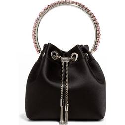 Jimmy Choo Bon Bon Satin Bucket Bag Black