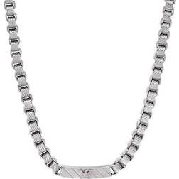 Emporio Armani Logo ID Chain Necklace - Silver