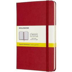 Moleskine Medium Squared Hardcover Notebook: Scarlet