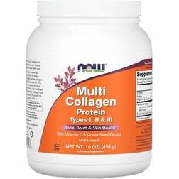 Now Foods Multi Collagen Protein Types I II & III Powder Unflavored 16 oz