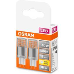 Osram LED-stiftlampa G9 4,2 W 2 700 K klar 2-pack