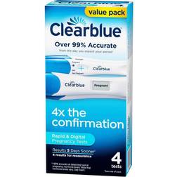 Clearblue Digital & Rapid Pregnancy Tests 4ct