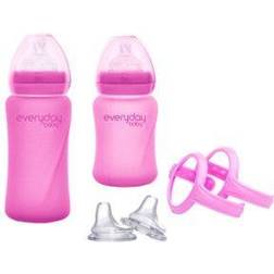 Everyday Baby Flaskor som växer tillsammans med ett set i rosa 125ml-250ml