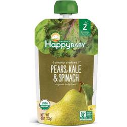 Happy Baby Organics Clearly Crafted Stage 2 Food Pears Kale & Spinach 4 oz