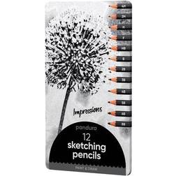 Panduro Hobby 12 stycken skisspennor av blyerts – Impressions