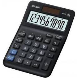Casio Bordsräknare MS-10F, 10-siffriga, skatteberäkning, valutakonvertering, teckenbyte, solcell/batteridrift