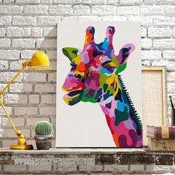 Arkiio Gör-det-själv målningar Colourful Giraffe