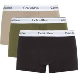 Calvin Klein 3-pack Modern Cotton Stretch Trunk Black/Green