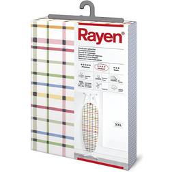 Rayen Ironing Board Cover, 3 layers: Foam, flannelette and 100% cotton fabric, Coloured Stripes, 150 X 55