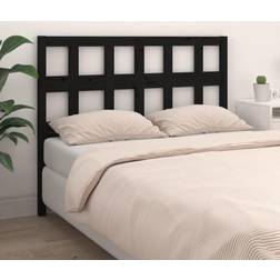 vidaXL black, 125.5 Solid Pine Bed Honey Headboard