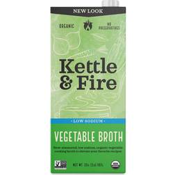 Kettle & Fire Organic Vegetable Cooking Broth Low Sodium, 32 OZ