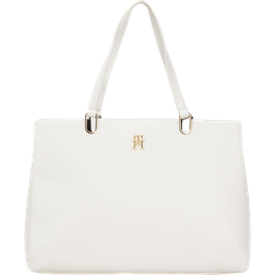 Tommy Hilfiger Slim Strap Monogram Satchel - Weathered White