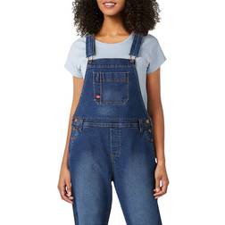 Dickies womens Boyfriend Bib Overall, Retro Stonewash